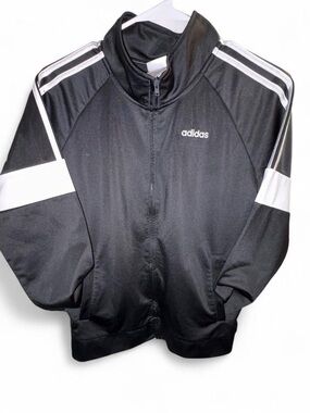 adidas Black Jacket with White Logo